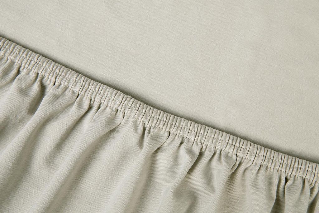 Kayori Saiko Spannbettlaken Premium Jersey Sand 80-100x200-220 cm, Matratzenhöhe bis 35cm, Bügelfrei Pflegeleicht