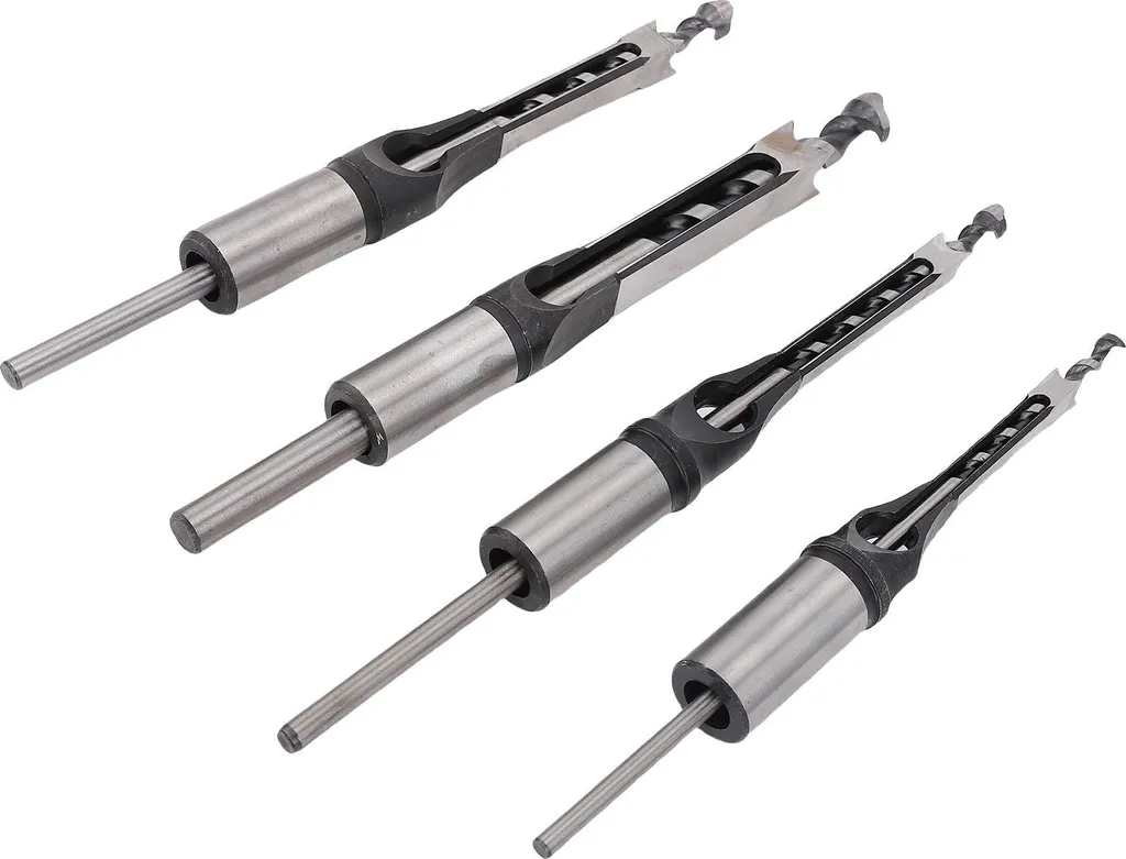 Foret Carré Anti-Éclats pour Assemblages Bois Parfaits - Kit de 4 PCS