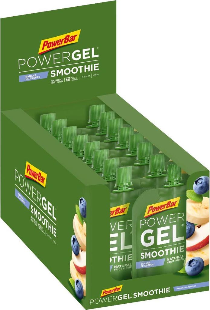 PowerBar PowerGel Smoothies 16x90g - Veganer Energie Produktbild 