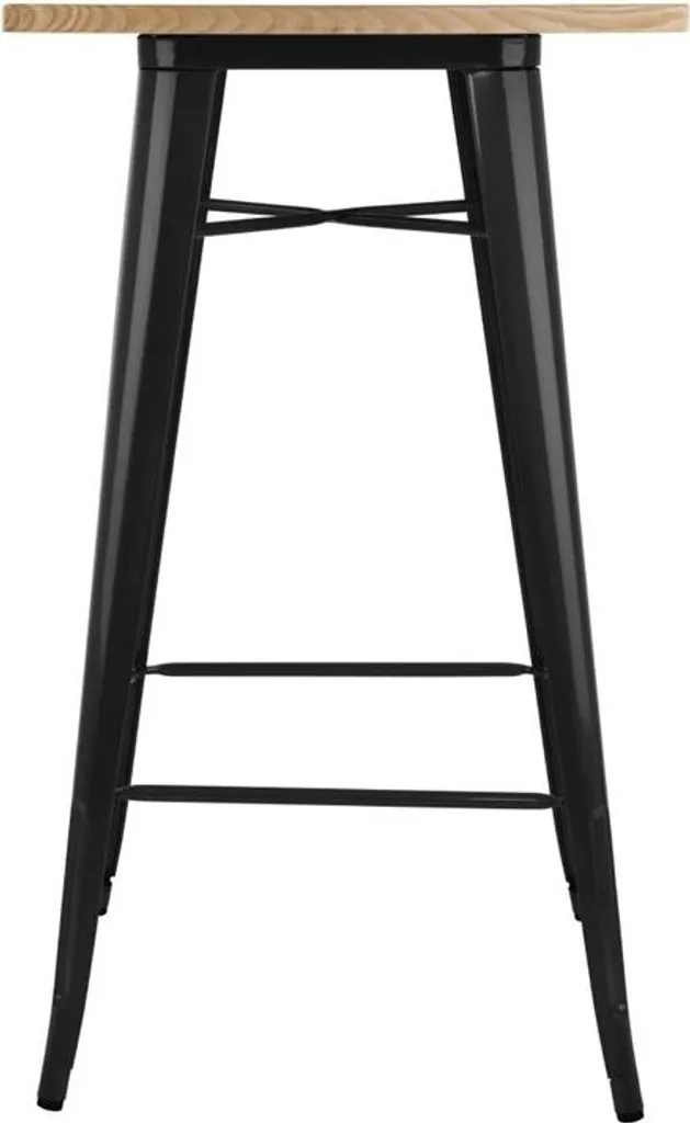 Table de bar Bolero Bistro avec plateau en bois noir 60x60cm robuste - 6