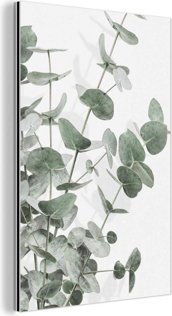 MuchoWow Wanddekoration Metall Metallbild Wandkunst 40x60 cm Eukalyptus - Blätter - Natur - Grün MuchoWow Aluminium Gemälde - Wanddekoration aus...