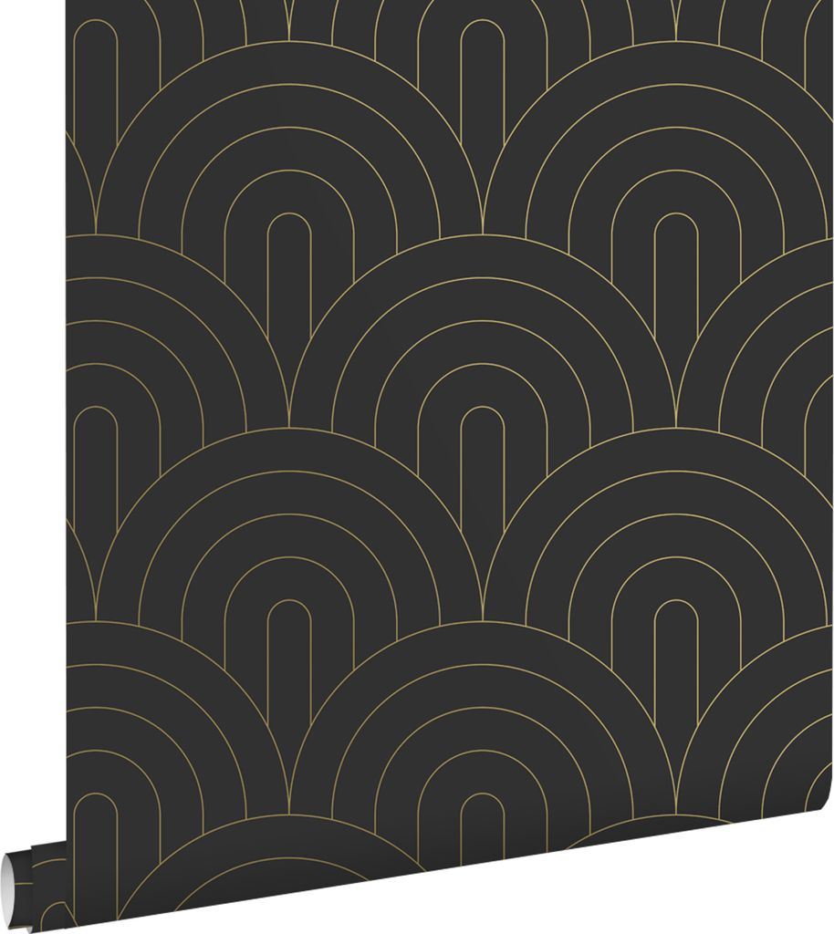 ESTAhome Tapeta motyw art déco czarno-białym 53 cm x 10.05 Zdjęcie produktu 