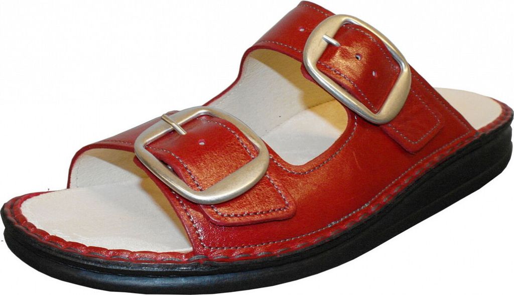 Finn Comfort Damen Pantoletten in Rot, Größe 38