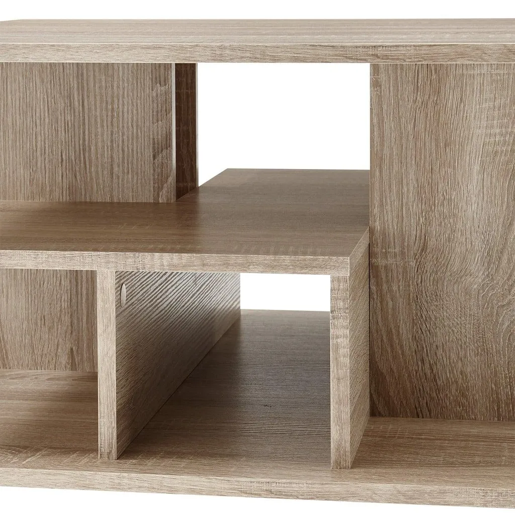 Table Basse Carrée à Compartiments - Meuble de Salon Mobile Calicosy - 2