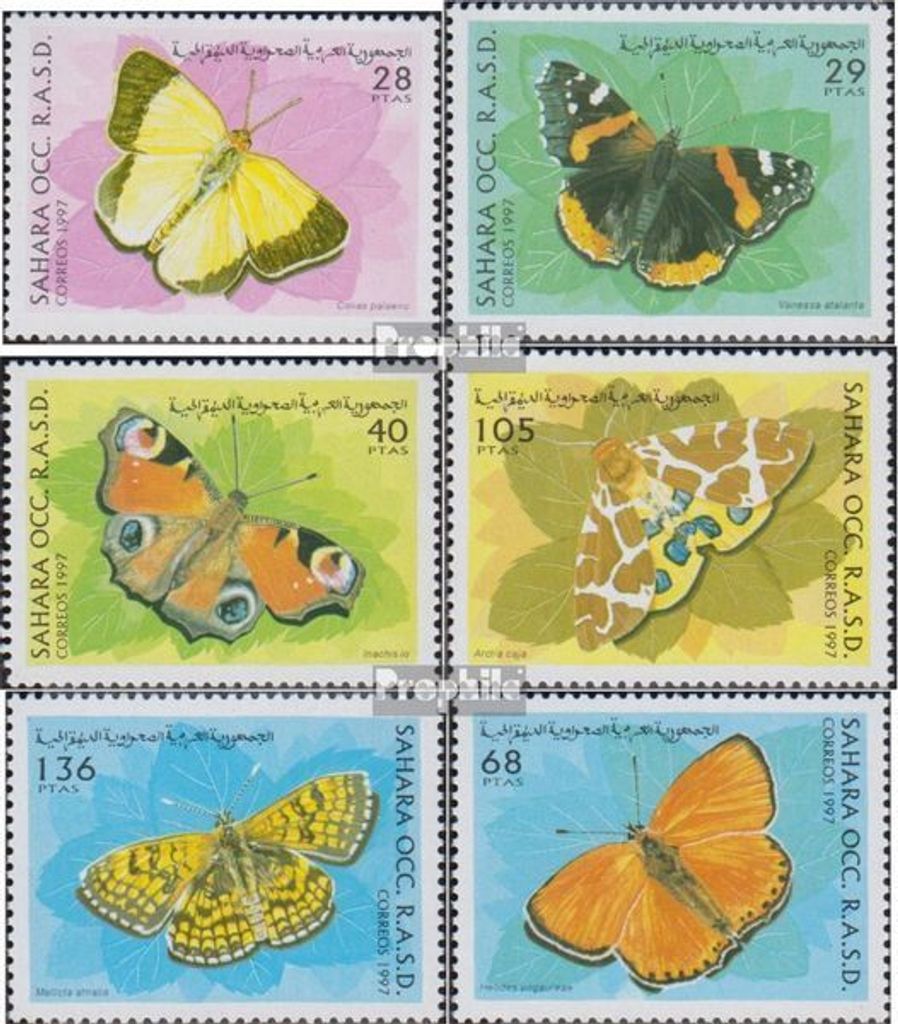 Briefmarken Sahara 1997 Mi Ausgabe der Exilregierung ohne Gültigkeit im int. Postverkehr Nr.37 postfrisch Schmetterlinge