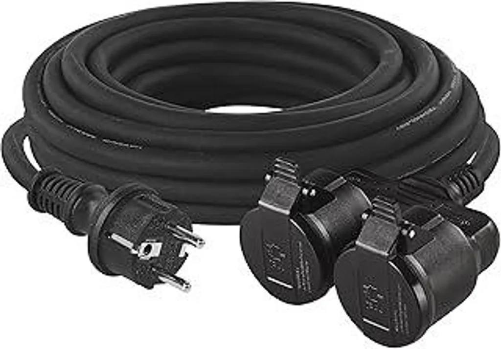 Prolunga EMOS 10 Metri Doppia Presa per Esterni e Cantieri IP44