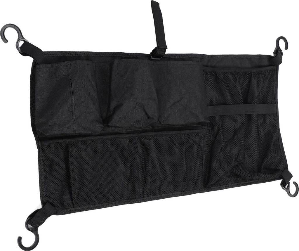 Wagon-Seitentasche, wasserdicht, mehrere Taschen, Kinderwagen-Organizer für Outdoor-Camping, Schwarz