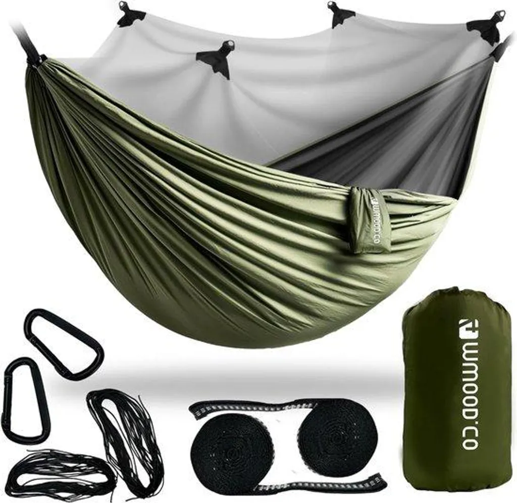 Hamac moustiquaire survie 2 personnes stop insectes charge 450kg beige