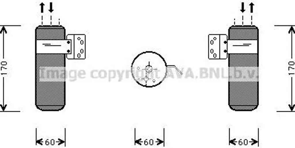 Bouteille Déshydratante Clim pour Chrysler Voyager AVA CRD052 OE