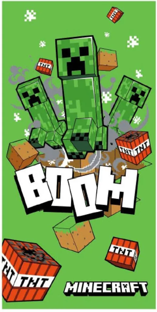 Telo Mare Minecraft 70x140 cm in Cotone | Boom Design per Bambini
