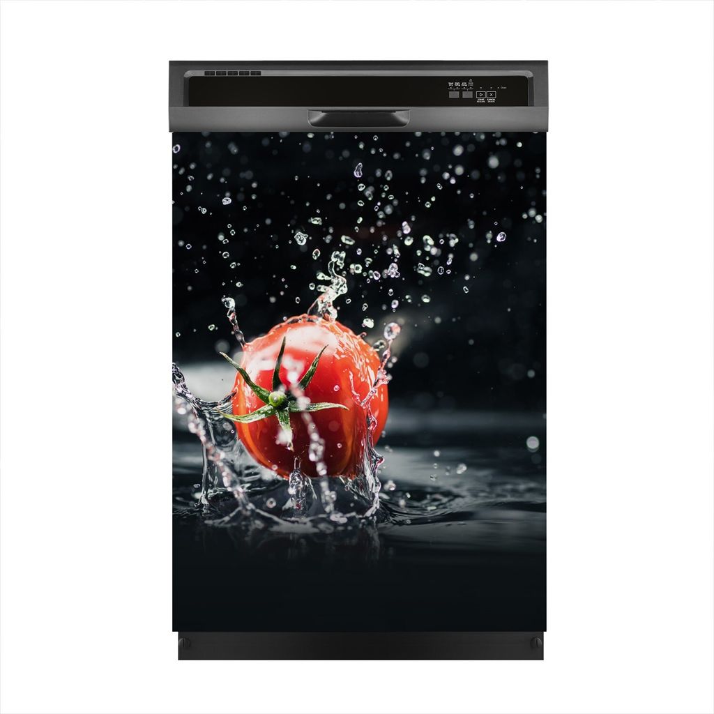 Magnete Dekorative 60x80 cm Küche Magnetmatte Spülmaschine - Tomaten spritzer Wasser