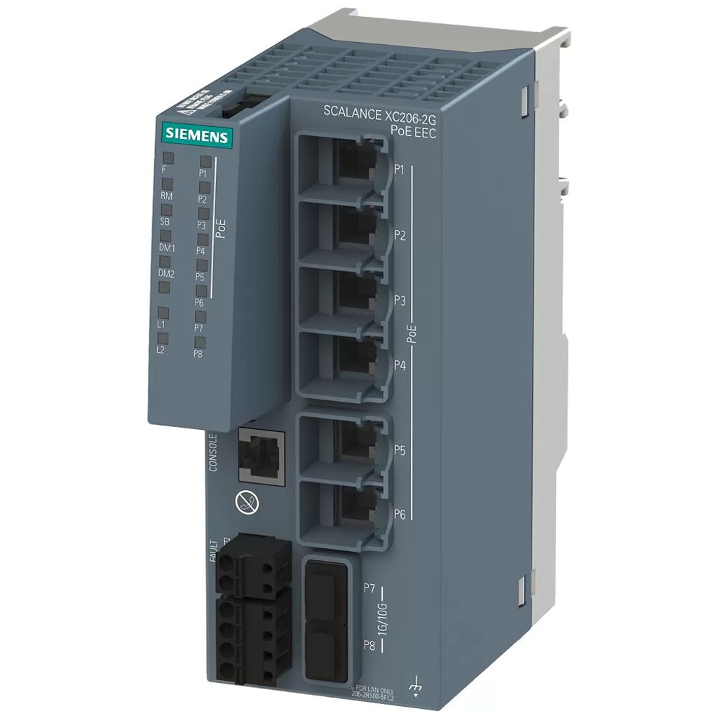 Siemens SIEM 6GK5206-2RS00-5FC2 SCALANCE XC206-2G PoE EEC manag ebarer Layer 2 IE