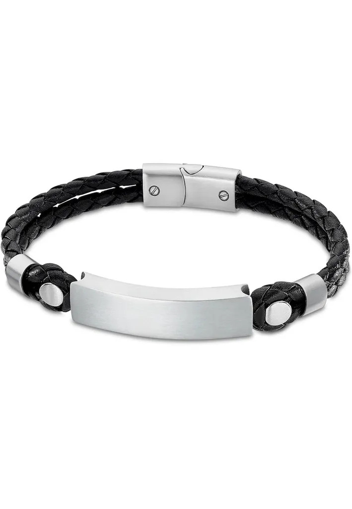 Lotus LS2103/2/2 Bracciale da uomo in acciaio inossidabile argento nero 22 cm