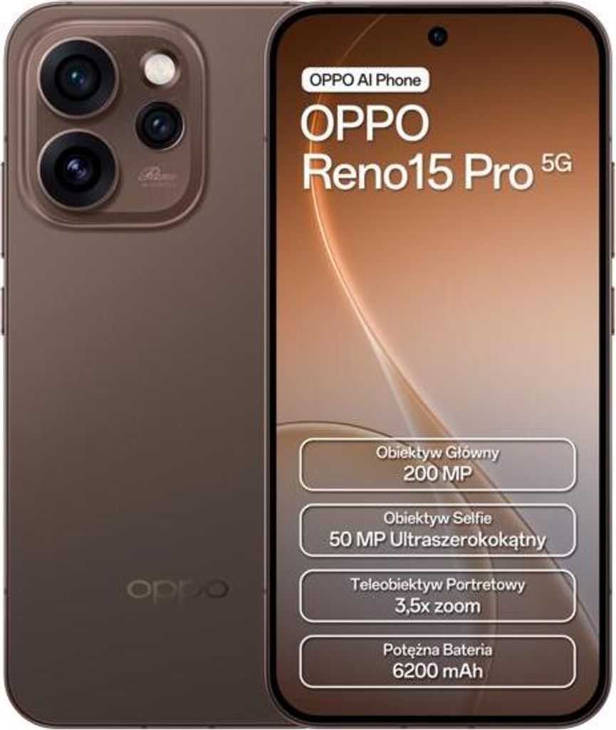 OPPO Reno 15 Pro 5G Smartphone 12GB/512GB Hnědý Obrázek produktu 