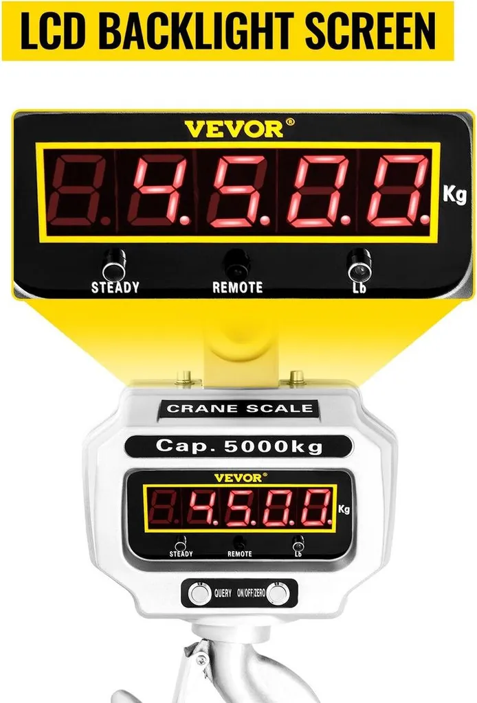 Dynamomètre de levage suspendu 5T balance industrielle robuste à LED