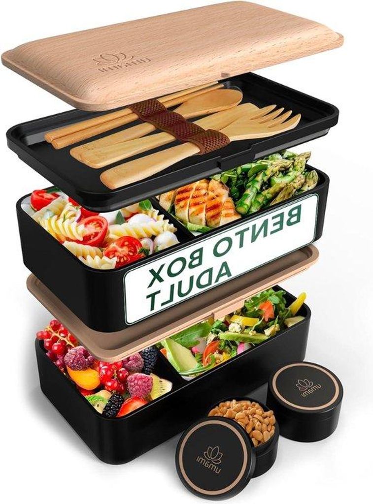 12L All-in-1-Lunchbox mit Besteck - inkl. Accessoires - für Erwachsene und Kinder - mit Kompartimenten