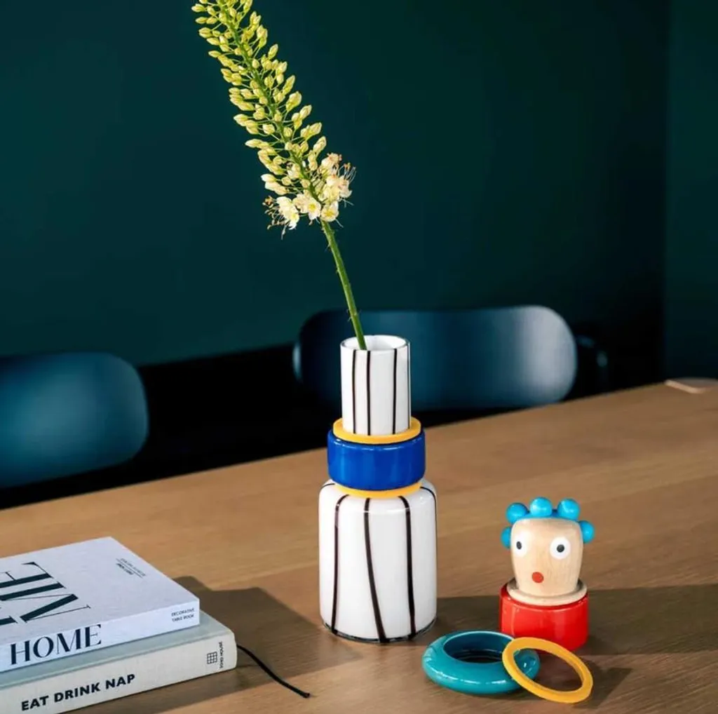 Vase en verre multicolore 37cm Leonardo Buoni Amici design moderne - 16