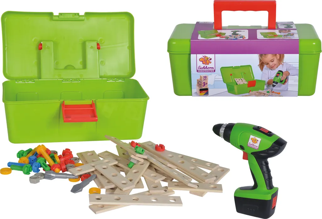Jouet de Construction en Bois Eichhorn Constructor Boîte à Outils - 3