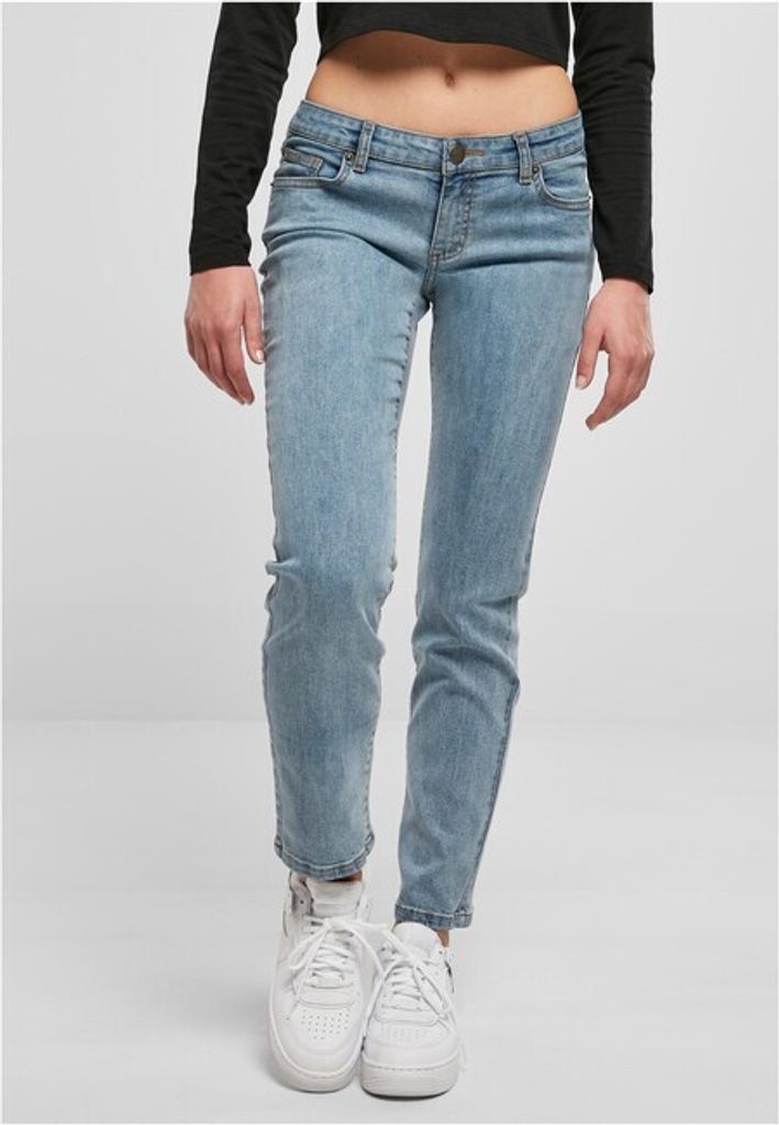 Urban Classics Ladies - Low Waist Straight Denim Jeans - W26