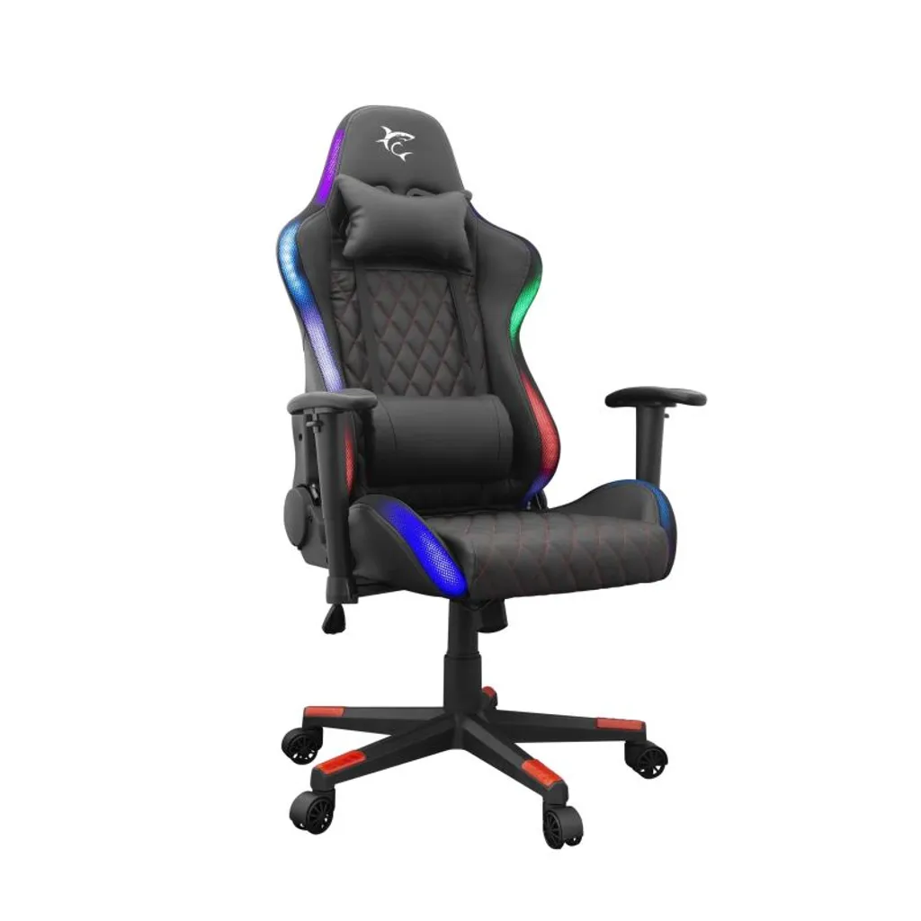 Chaise de Jeu pour Setup Gamer THUNDERBOLT Noir - Siège Gaming Lumineux