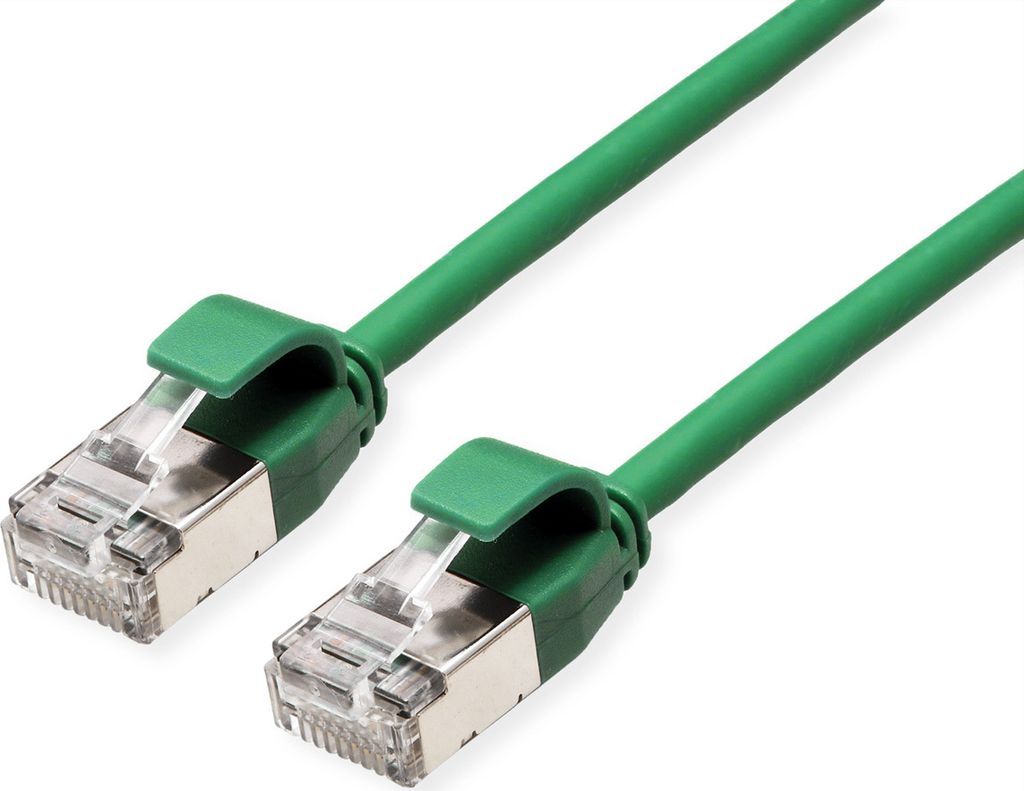 ROLINE U/FTP DataCenter Patchkabel Cat.6A (Class EA), LSOH, slim, grün, 0,5 m