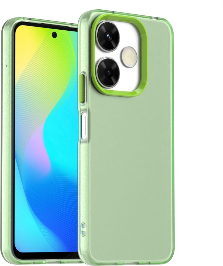 Handyhülle für Xiaomi Poco M6 4G Schlank Durchscheinend Matt Stoßfest Schutzhülle Grün