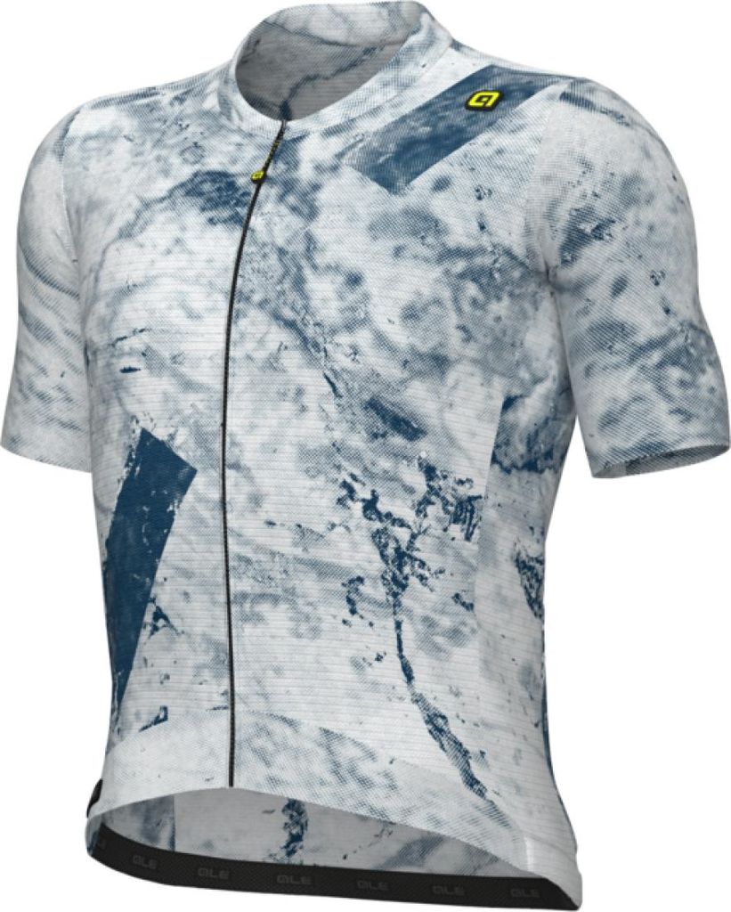 ALÉ Kurzarm Fahrradtrikot - MARBLE PR-E - Weiß/Blau L