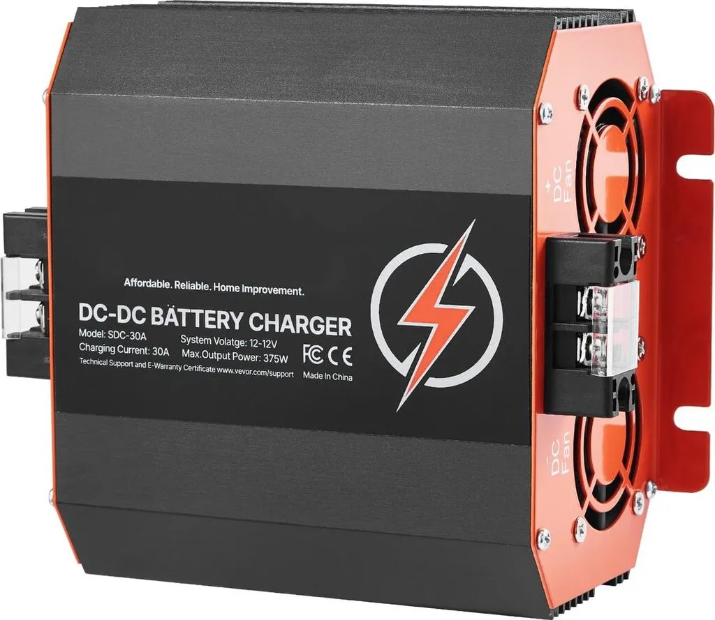 Chargeur Booster 12V 30A pour Recharge Batterie Auxiliaire en Roulant