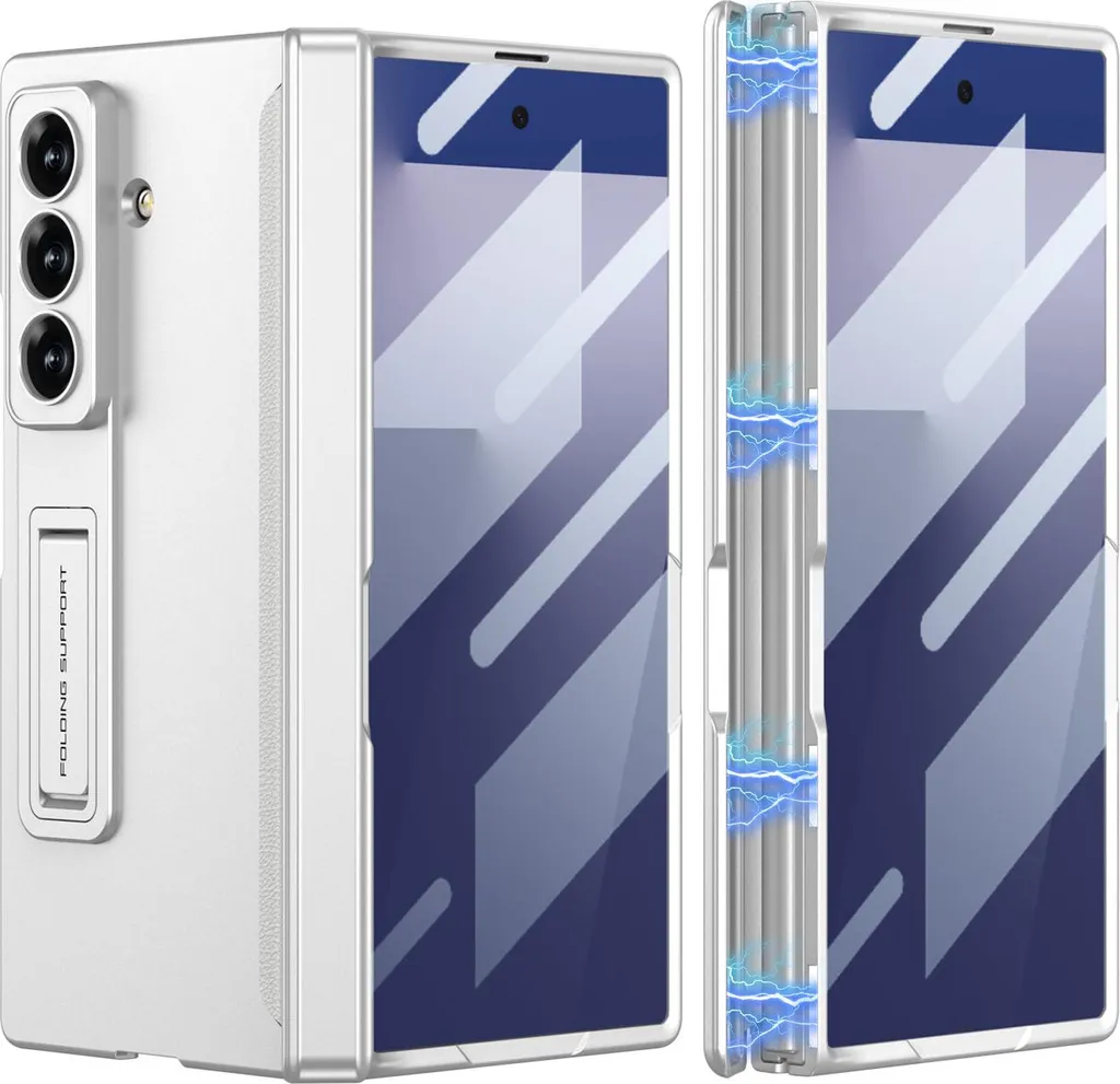 Custodia Samsung Galaxy Z Fold 7 Argento: Protezione Cerniera Magnetica