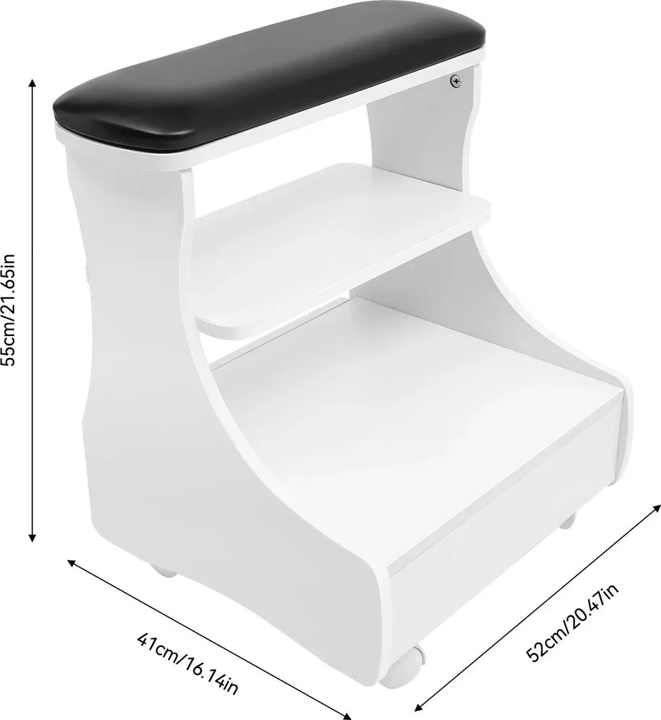 Station de pédicure mobile pour bain de pieds avec repose-jambe intégré