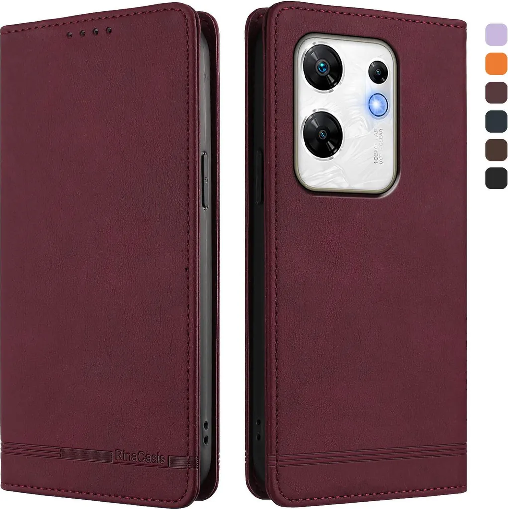 Custodia Infinix Zero 30 4G Rosso Passione - Cover Libro Elegante