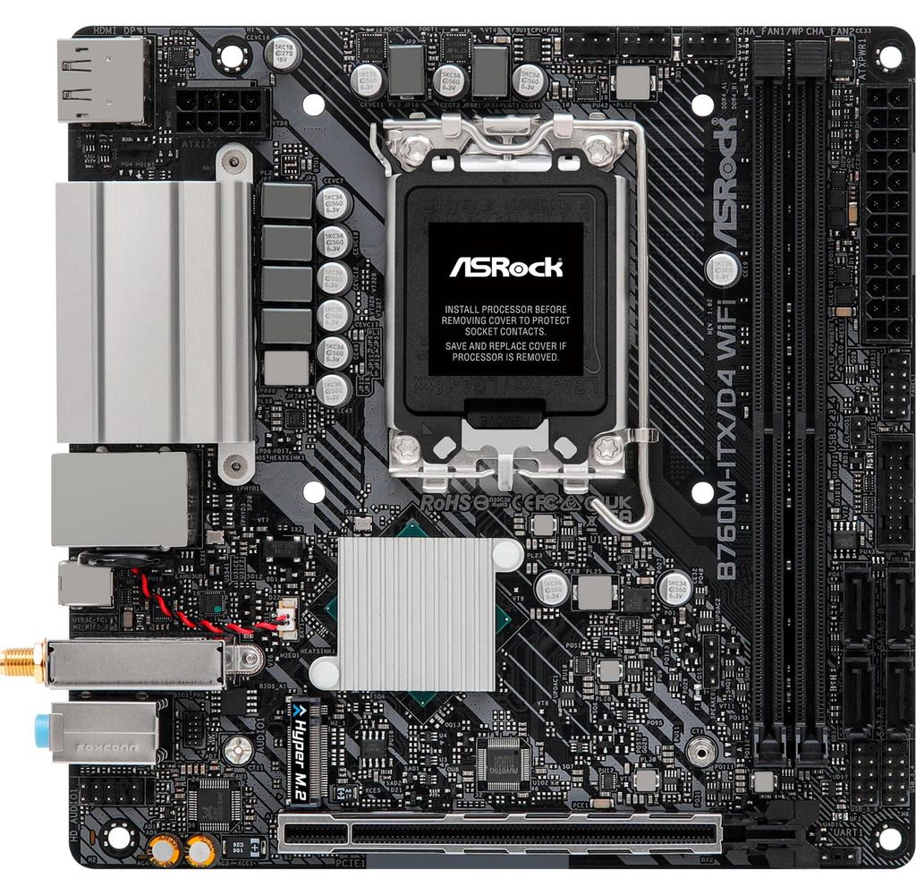 ASRock B760M-ITX/D4 WiFi        1700 mITX HDMI/DP       Produktbild 