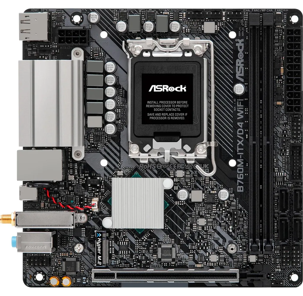 ASRock B760M-ITX/D4 WiFi Carte Mère LGA 1700 Mini-ITX DDR4 HDMI DP
