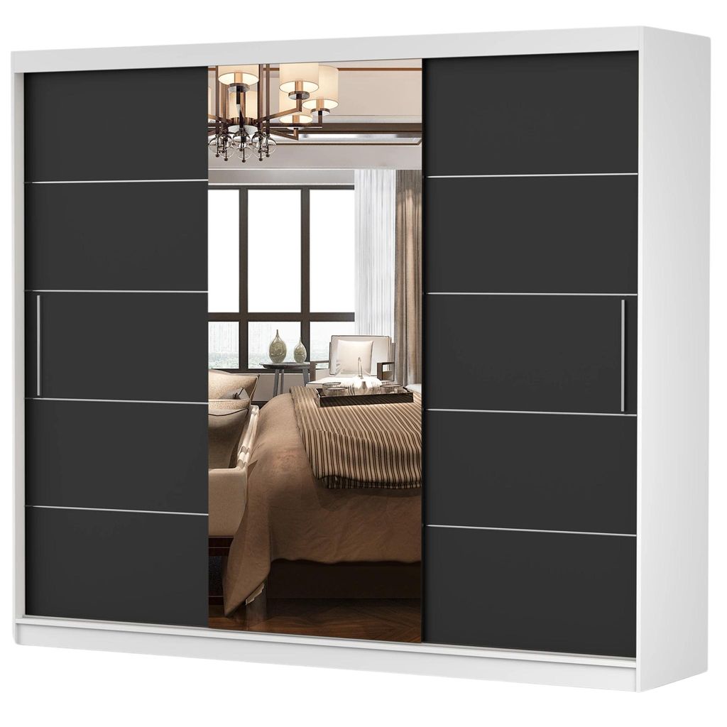 Schwebetürenschrank Kleiderschrank Schrank 250cm Produktbild 