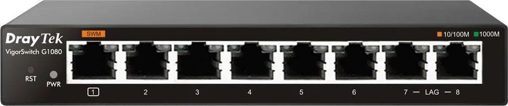 Switch Ethernet Gigabit DrayTek G-1080 avec 8 Ports à Haute Efficacité
