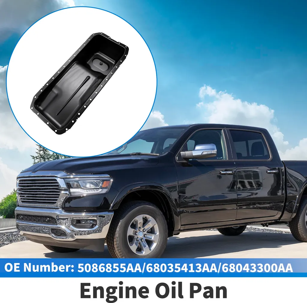 Carter d'Huile Moteur 5086855AA pour Dodge Ram 2500 2007-2010 en Fer Noir
