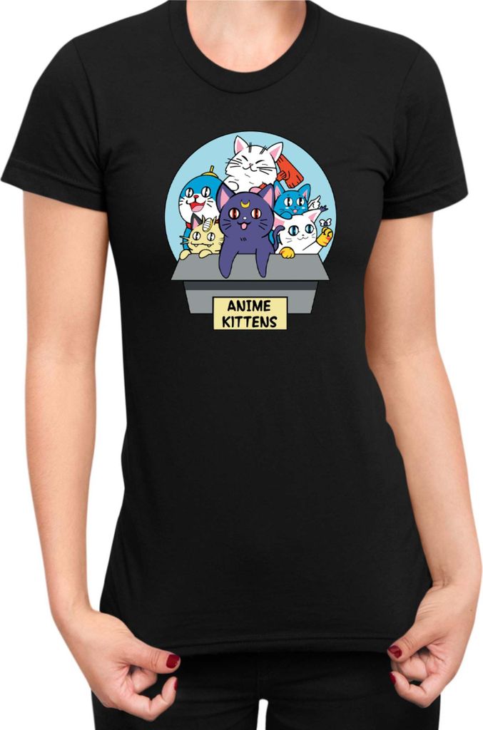 Damen T-Shirt Japan Manga Anime Comics Animation Sailor Anime Manga Moon 13, Lady XS / Schwarz