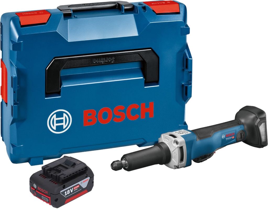 Bosch GGS 18V-23 PLC Professional Akku Geradschleifer 18 V Brushless + 1x Akku 4,0 Ah + L-Boxx - ohne Ladegerät