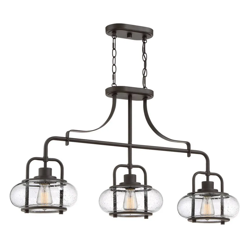 Lustre design pour îlot de cuisine et grande table, modèle Trilogy E27