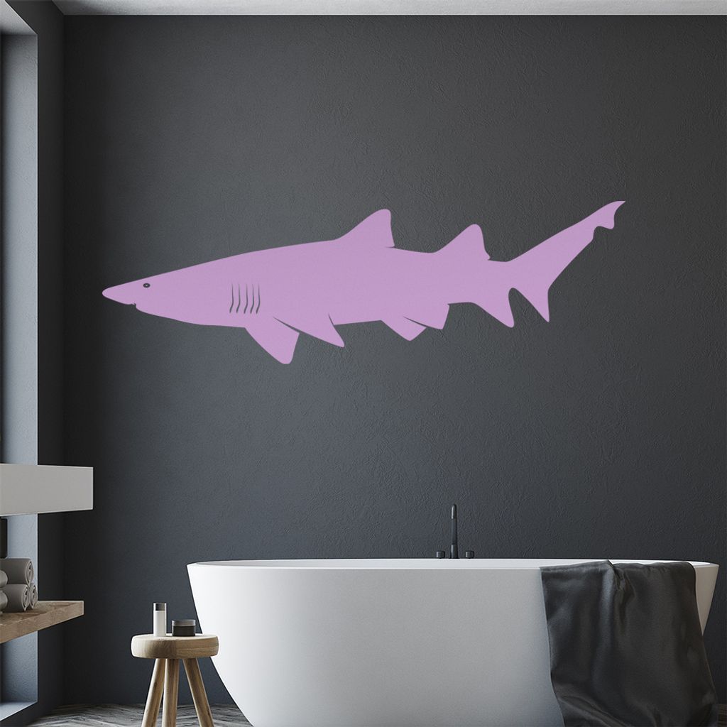 KIWISTAR Haifisch Grundhaie Wandtattoo in 6 Größen - Wandaufkleber Wall Sticker - Dekoration, Küche, Wohnzimmer, Schlafzimmer, Badezimmer