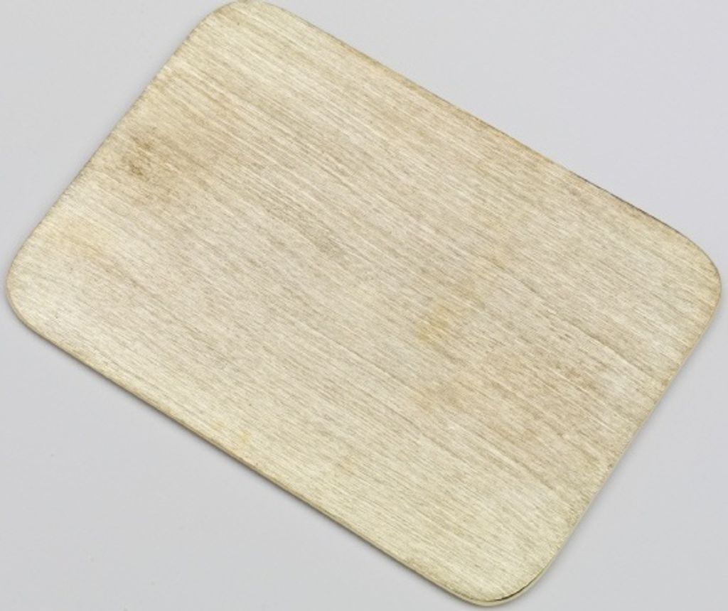 Kerzenteller Flachteller Rechteckig Alu gebürstet gold 17 x 12 cm ideal für Kerzen, Taufkerzen, Hochzeitskerzen, Trauerkerzen