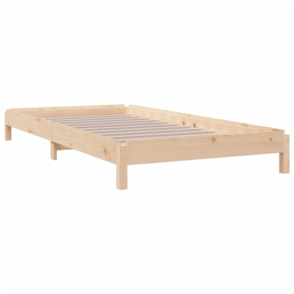 Lit gain de place empilable 75x190 cm - Solution couchage d'appoint en pin massif - 17