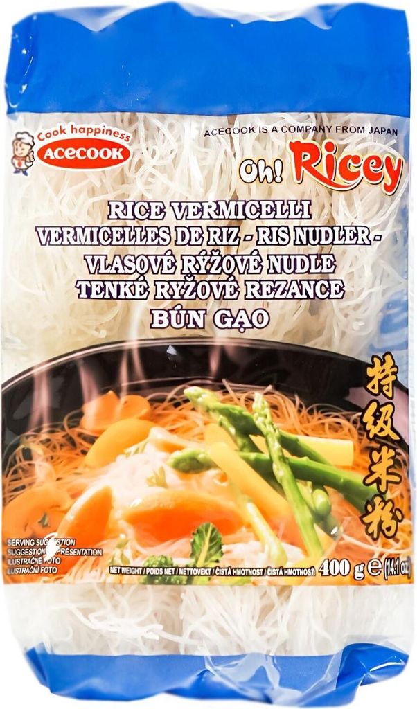 Acecook Reisnudeln 400g (blau) portioniert Bun Gao