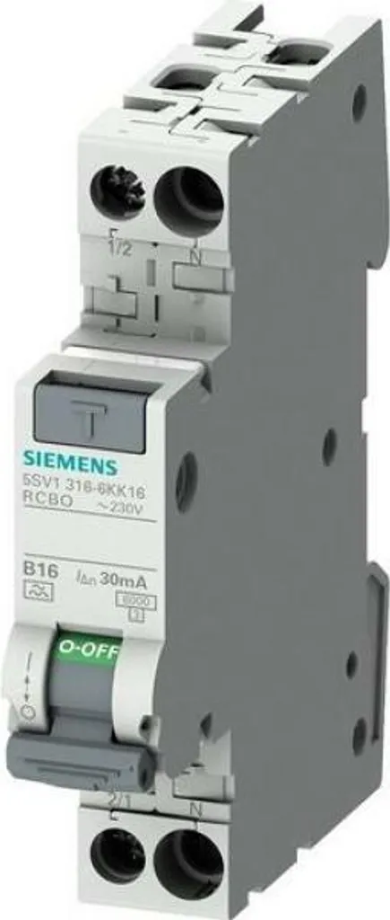 Siemens 5SV16166KK13 Disjoncteur Différentiel FI/LS Compact 1P+N B13