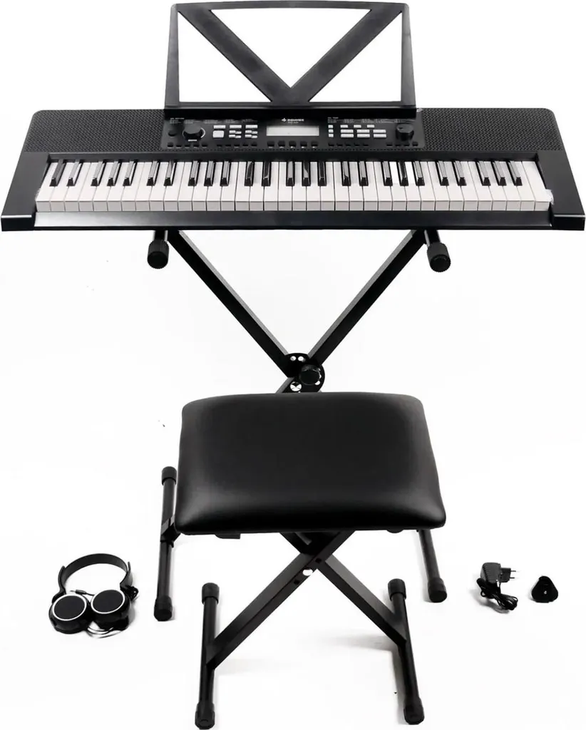 Piano Numérique Débutant Donner DEK-620 Pack Complet avec Accessoires