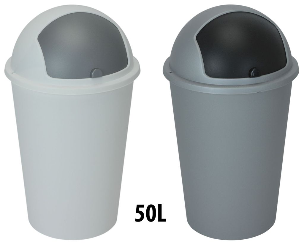 50 L Mülltonne Mülleimer Plastik Abfallbehälter Klappdeckel Mülltrennung Kunstst 