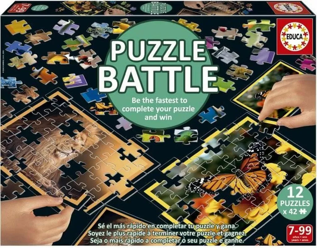 Puzzle enfant Educa 42 pièces Natura pour activités de groupe - 12pcs