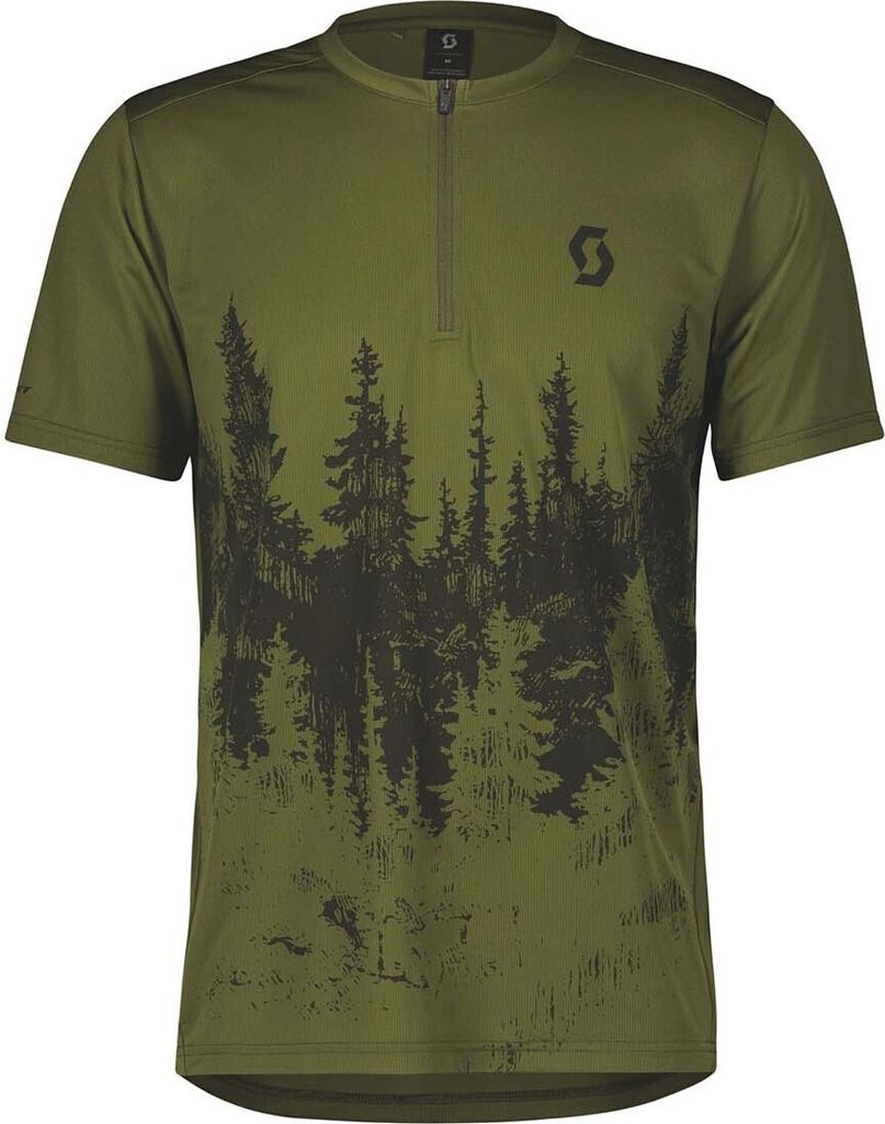 SCOTT Kurzarm Fahrradtrikot - TRAIL FLOW ZIP W - Grün S
