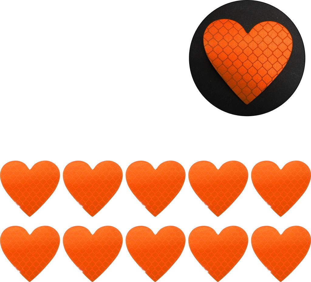Reflektierender Stoßstangenaufkleber Orange Herz Rhombus Gitter Reflektierender Autoaufkleber Personalisierte Dekoration Fahrzeugkarosserie oder T...