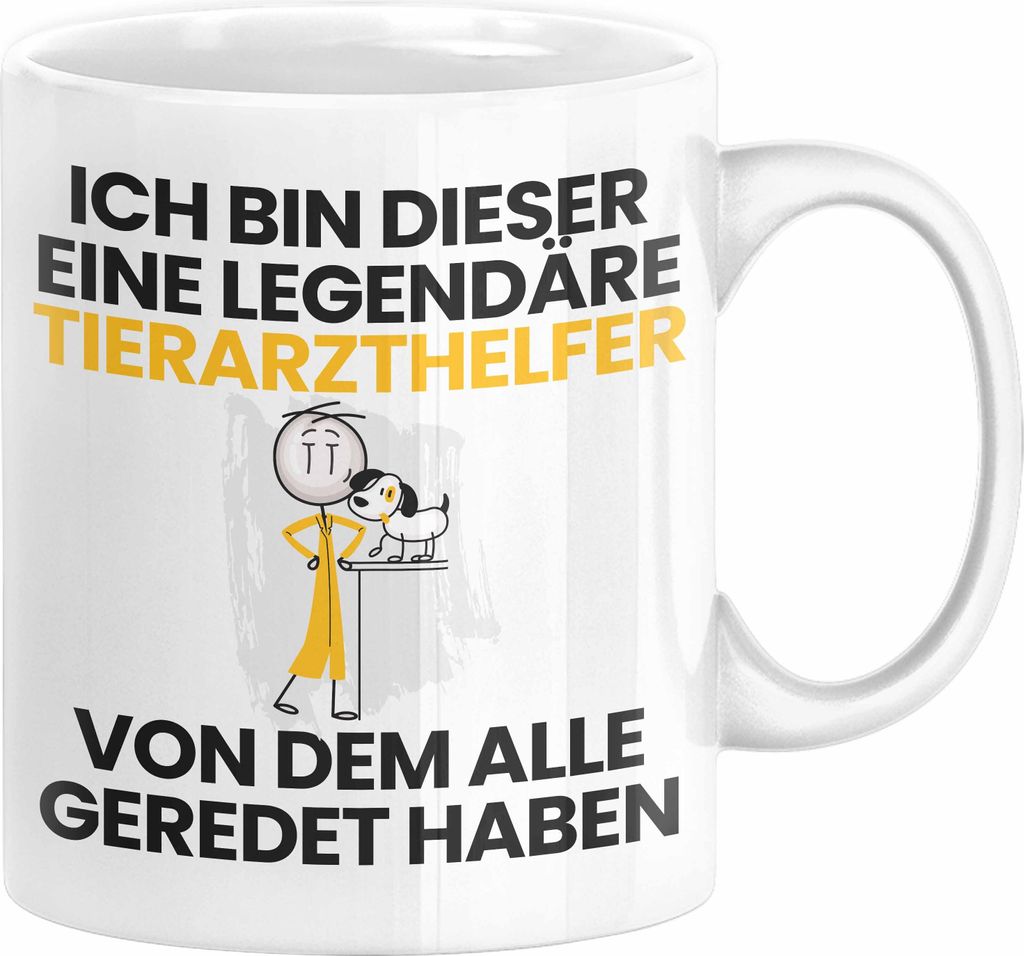 Tierarzthelfer Geschenk Tasse Lustige Geschenkidee Geburtstag für Tierarzthelfer Ich Bin Dieser Legendäre Tierarzthelfer Von Dem Alle Geredet Hab...